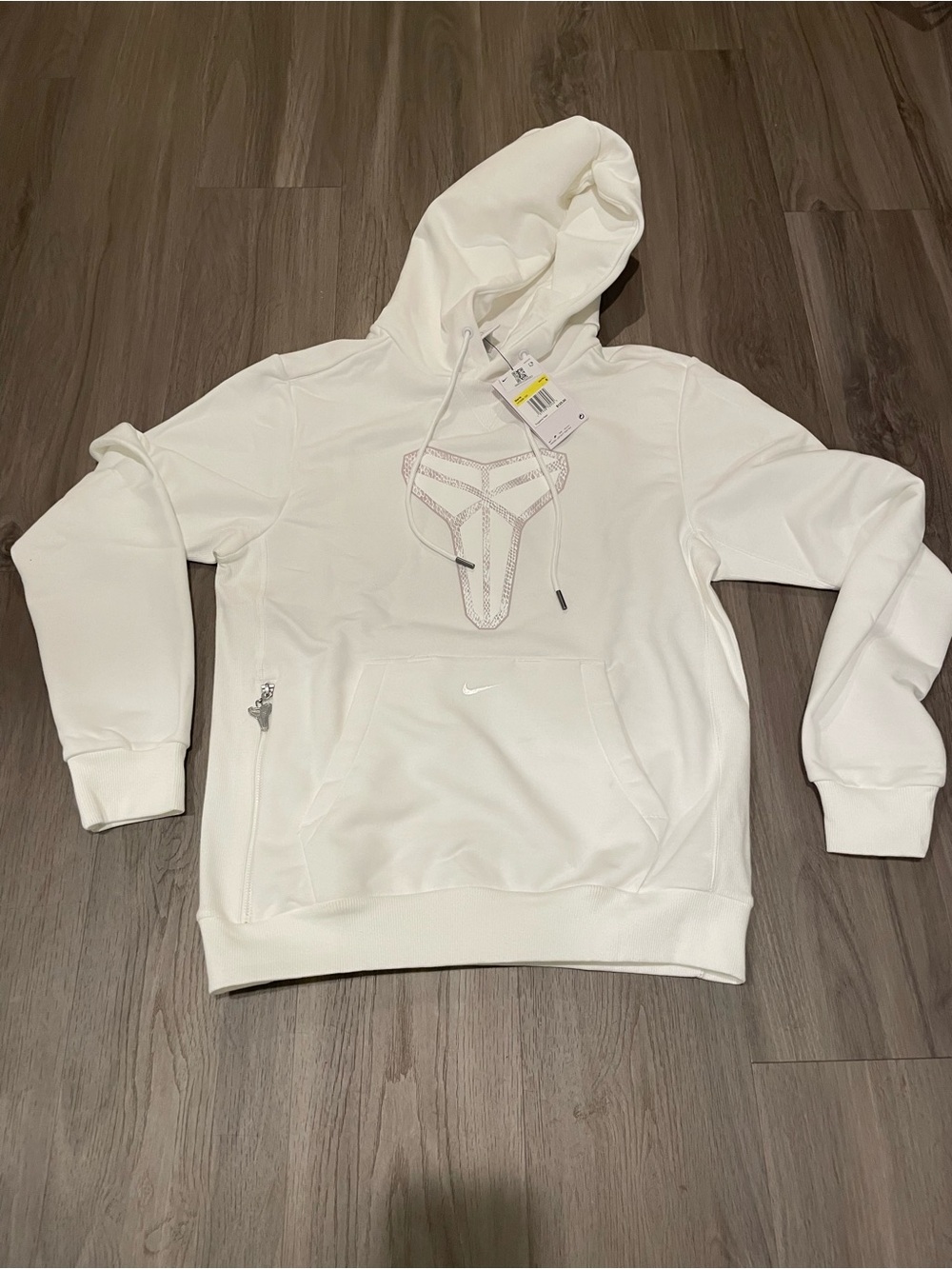 New Men’s Nike Dri-Fit Kobe Mamba Halo Hoodie — White — Size S